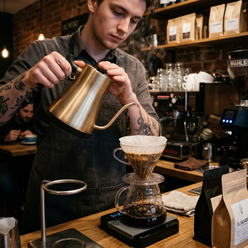 طريقة تحضير V60 في ON Coffee